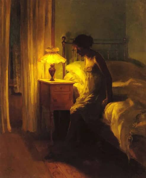 In the Bedroom 1901 by Peter Ilsted | Oil Painting Reproduction