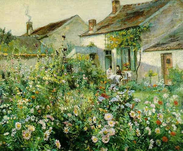 French Garden by Otto Stark | Oil Painting Reproduction
