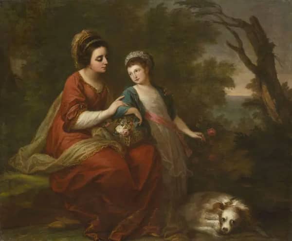 Mrs. Hugh Morgan and her Daughter | Oil Painting Reproduction