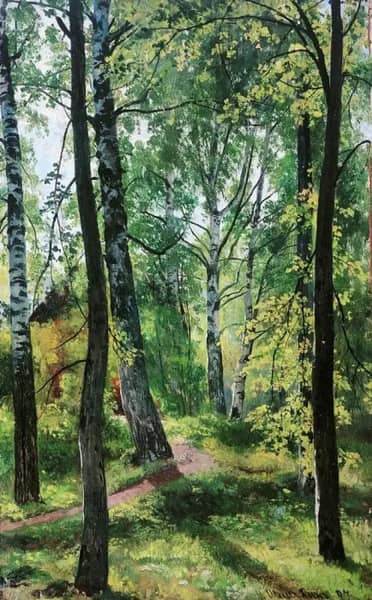 Deciduous Forest 1897 by Ivan Shishkin | Oil Painting Reproduction