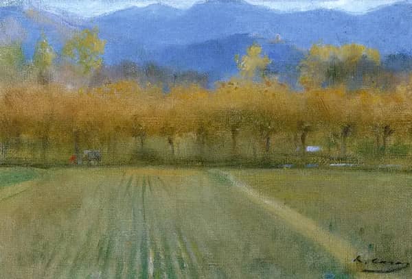 Autumn Landscape The Neighborhood Of The Monastery Of Sant Benet De Bages | Oil Painting Reproduction