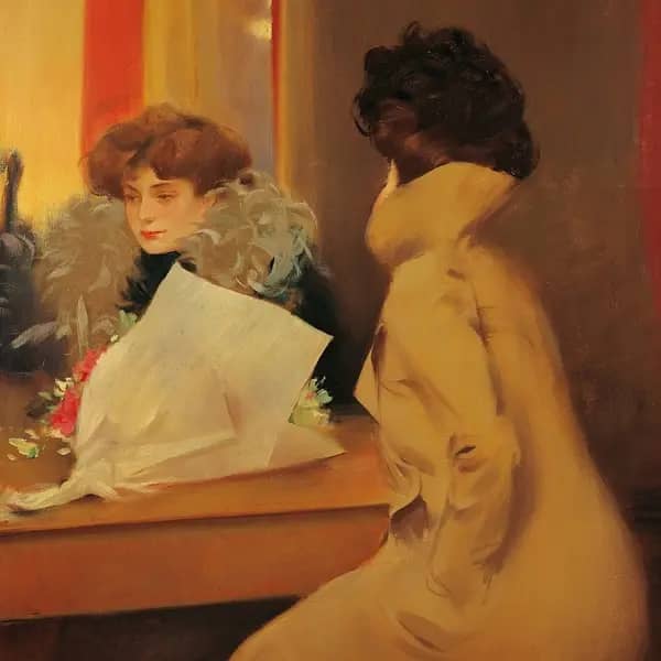 L Avantllotja by Ramon Casas | Oil Painting Reproduction