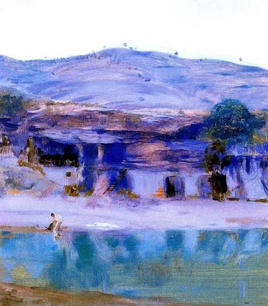 Landscape With A Figure by Ramon Casas | Oil Painting Reproduction