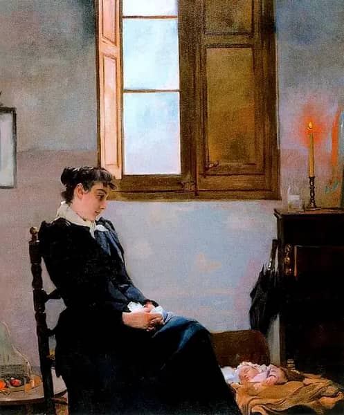 Mother by Ramon Casas | Oil Painting Reproduction