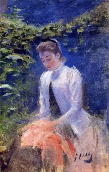 Portrait Of A Young Woman by Ramon Casas | Oil Painting Reproduction