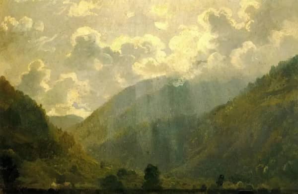 The Last Rays 1860 by Ivan Shishkin | Oil Painting Reproduction