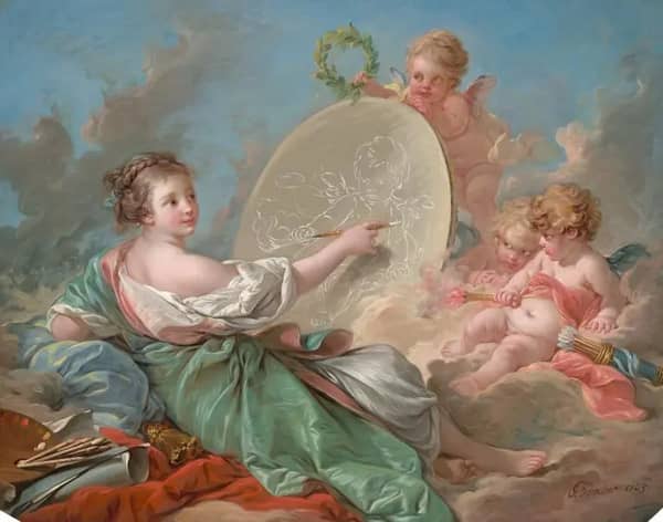 Allegory of Painting I by Francois Boucher | Oil Painting Reproduction