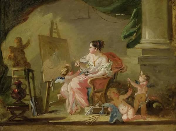 An Allegory of Painting II by Francois Boucher | Oil Painting Reproduction