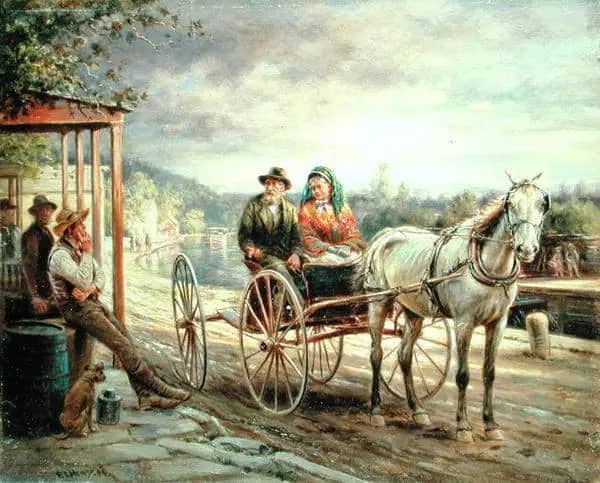 Late Afternoon Port Ben Ulster County | Oil Painting Reproduction