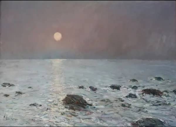 Moonrise Isle of Shoals by Childe Hassam | Oil Painting Reproduction