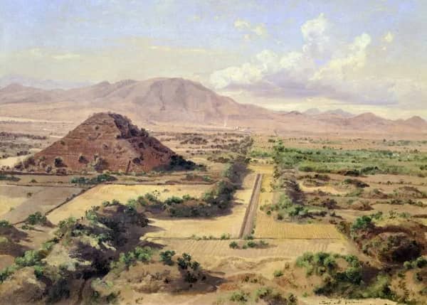 The Pyramid of the Sun in Teotihuacan Mexico | Oil Painting Reproduction