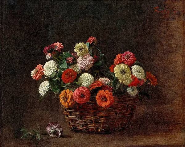 Zinnias by Henri Fantin-Latour | Oil Painting Reproduction