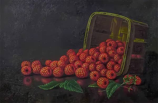 Still Life with Berries by Levi Wells Prentice | Oil Painting Reproduction