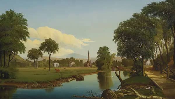 The Peaceful Valley by Levi Wells Prentice | Oil Painting Reproduction