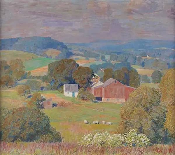 McGoldricks Farm 1944 by Daniel Garber | Oil Painting Reproduction