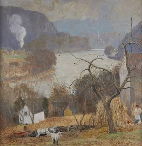 The Morning Train by Daniel Garber | Oil Painting Reproduction