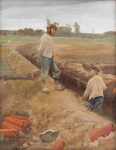 Drain Diggers by Laurits Andersen Ring | Oil Painting Reproduction