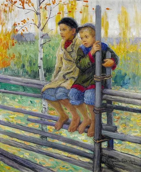 Best Friends by Nikolay Bogdanov Belsky | Oil Painting Reproduction