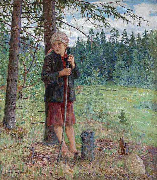 The Girl in the Forest | Oil Painting Reproduction