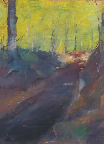 Landscape of a Forest Road by Lesser Ury | Oil Painting Reproduction