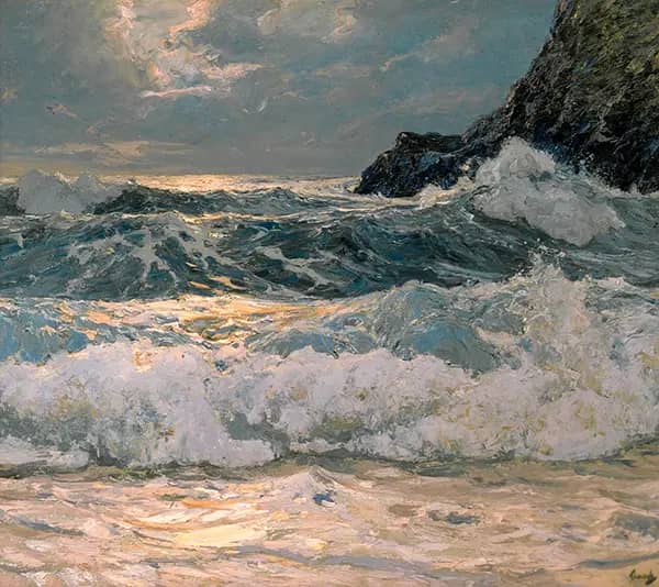 Breakers at Floodtide by Frederick Judd Waugh | Oil Painting Reproduction