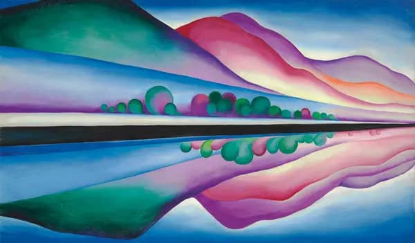 Lake George Reflection by Georgia O'Keeffe | Oil Painting Reproduction