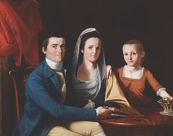 Jr with Mrs Trumbull and Faith Trumbull 1777 | Oil Painting Reproduction