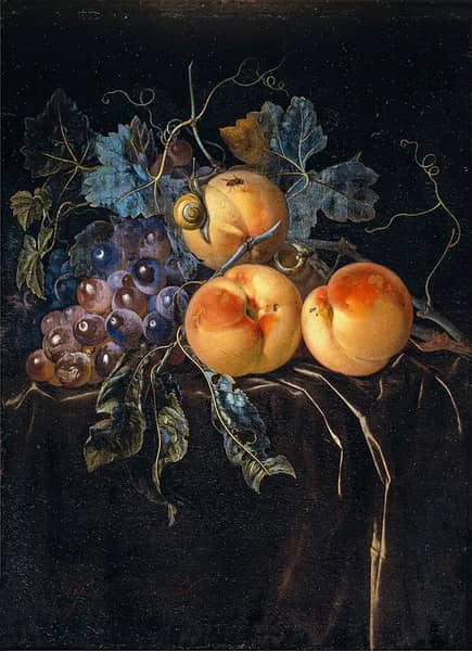 Still Life with Peaches and Grapes | Oil Painting Reproduction
