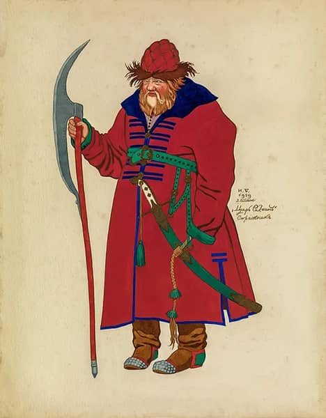 Guard Costume Design for the Tale of Tsar Saltan, 1929 | Oil Painting Reproduction