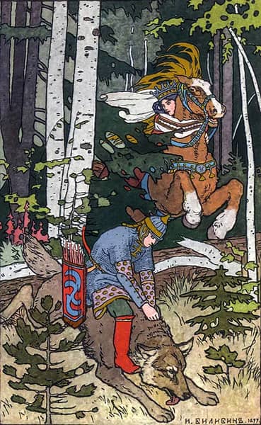 Riding the Wolf by Ivan Bilibin | Oil Painting Reproduction