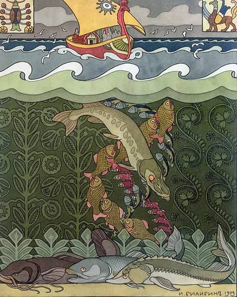 Volga Turned Into a Pike Fish, 1904 | Oil Painting Reproduction