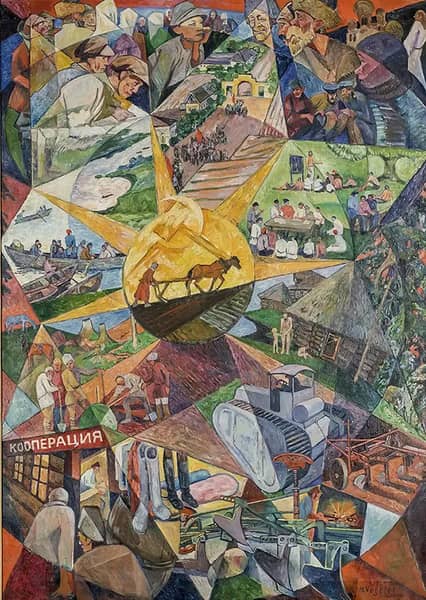 Cultural Work of the Students in the Summer, 1924 | Oil Painting Reproduction