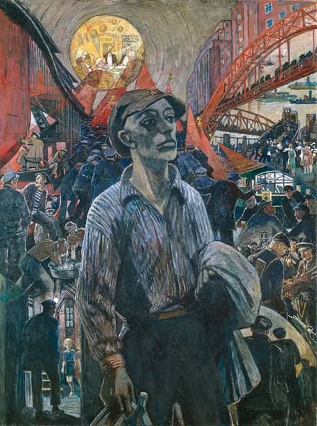 Hamburg Shipyard Workers, 1928 | Oil Painting Reproduction