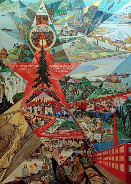 Karelia and Murmansk Agitation Panel, 1926 | Oil Painting Reproduction