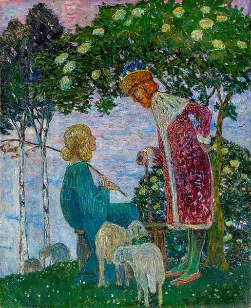 King and Shepherdess, 1907 by Heinrich Vogeler | Oil Painting Reproduction