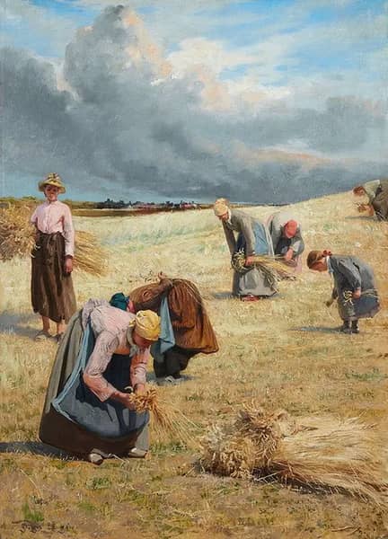 The Gleaners Before the Storm | Oil Painting Reproduction