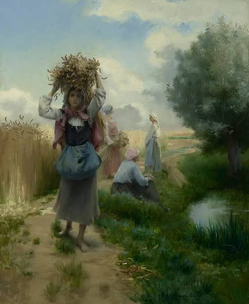 Returning from the Fields by Georges Laugee | Oil Painting Reproduction