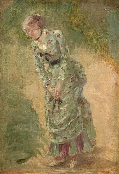 Study of Woman and Flowers | Oil Painting Reproduction