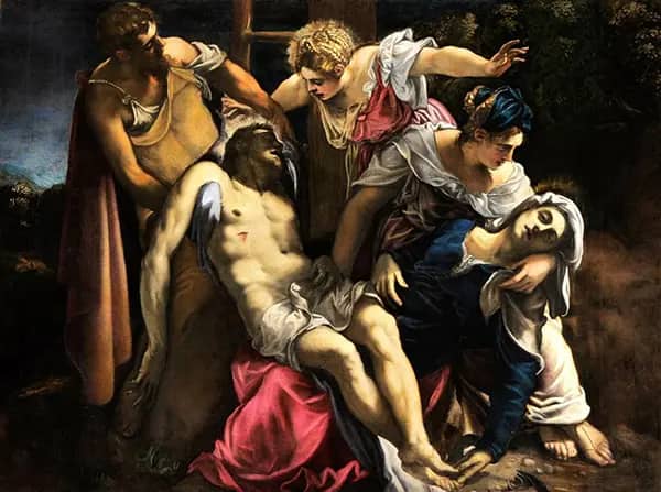 Deposition of Jesus, 1560 by Tintoretto | Oil Painting Reproduction
