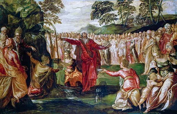 Moses Strikes Water from the Rock, 1563 | Oil Painting Reproduction