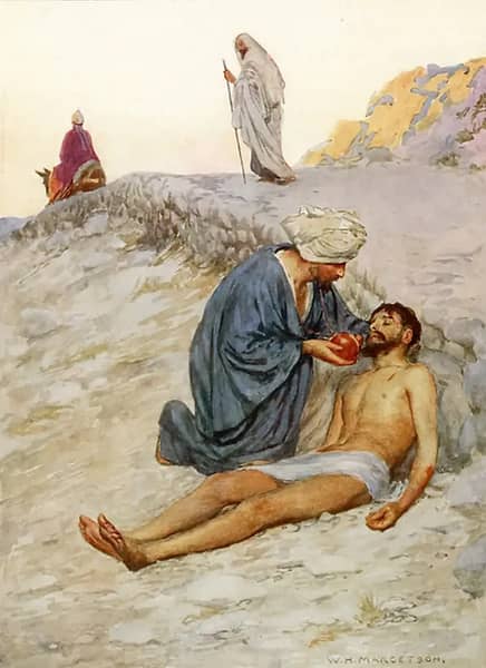 The Good Samaritan by William Henry Margetson | Oil Painting Reproduction