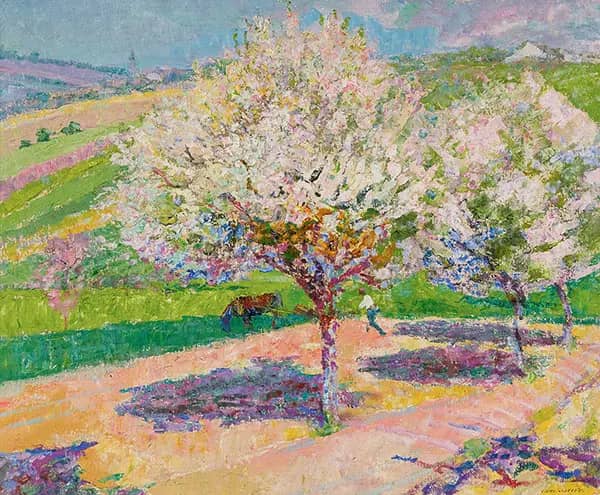 Blossoming Trees in the Meadow | Oil Painting Reproduction