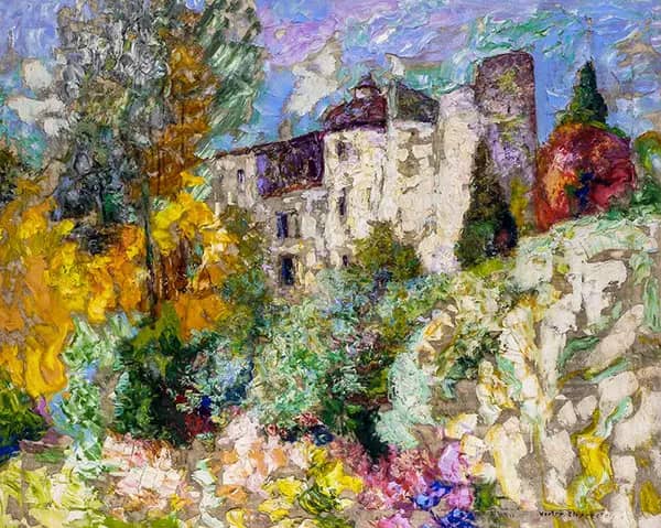 The Castle in Summer by Victor Charreton | Oil Painting Reproduction
