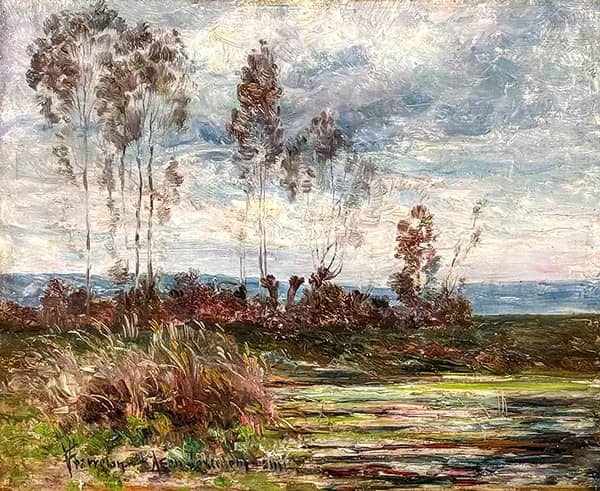The Pond Autumn, c1895 by Victor Charreton | Oil Painting Reproduction