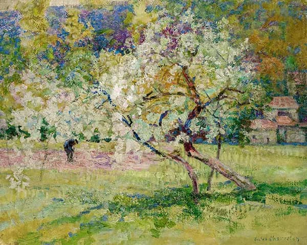 Trees in Bloom in the Meadow Auvergne | Oil Painting Reproduction