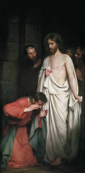 The Doubting Thomas by Carl Bloch | Oil Painting Reproduction