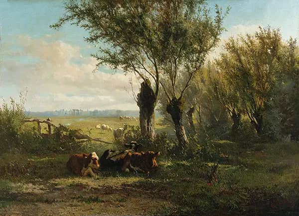 Meadow Near Oosterbeek by Gerard Bilders | Oil Painting Reproduction