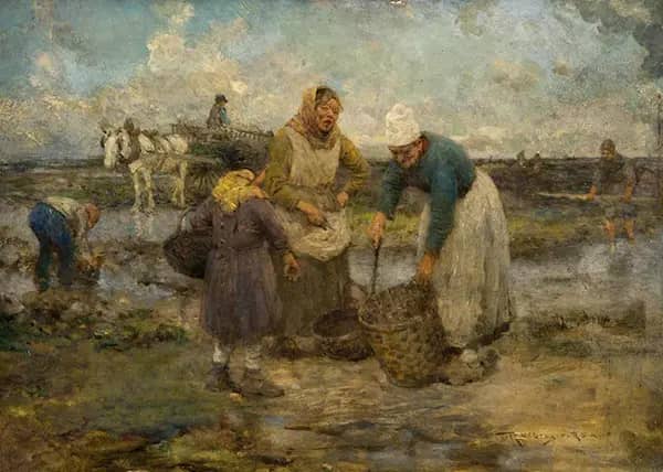 The Mussel Gatherers by Robert McGregor | Oil Painting Reproduction