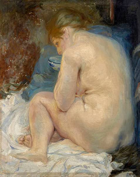 Nude Woman Warming Herself | Oil Painting Reproduction
