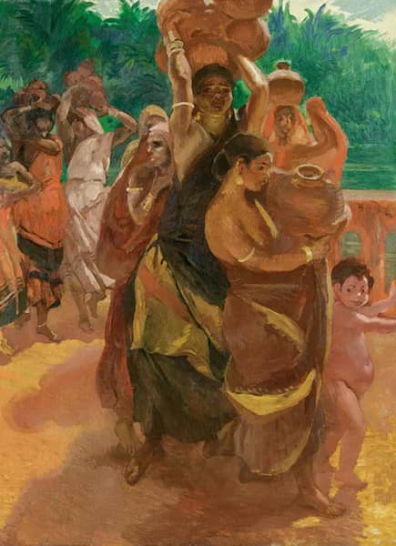 On the Trichinopoly Bridge India, 1911 | Oil Painting Reproduction